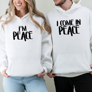 I'm Peace I Come In Peace Matching Hoodies For Couples